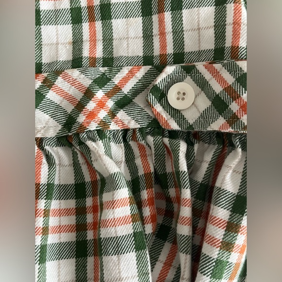 Strasburg Children Plaid Jumper Dress Green Orange Zip Back Preppy Heritage 4Y - Picture 3 of 5